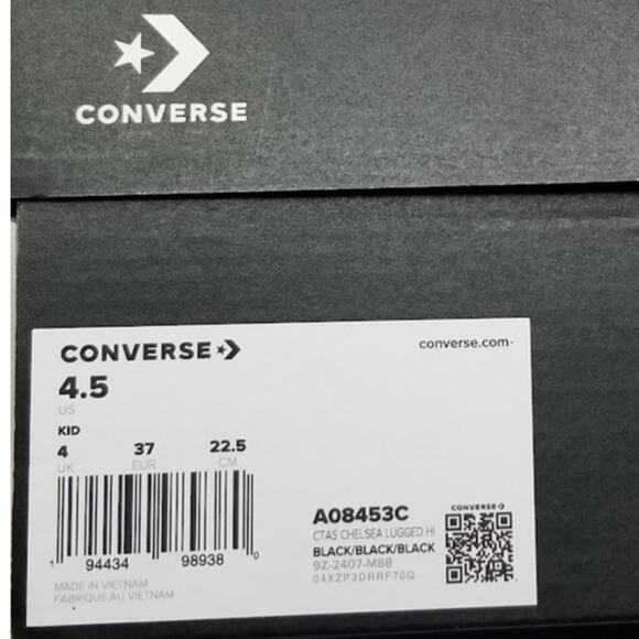 Converse CTAS Lugged Chelsea Boot Women Size 6 Black A08453C NWT - Picture 8 of 8